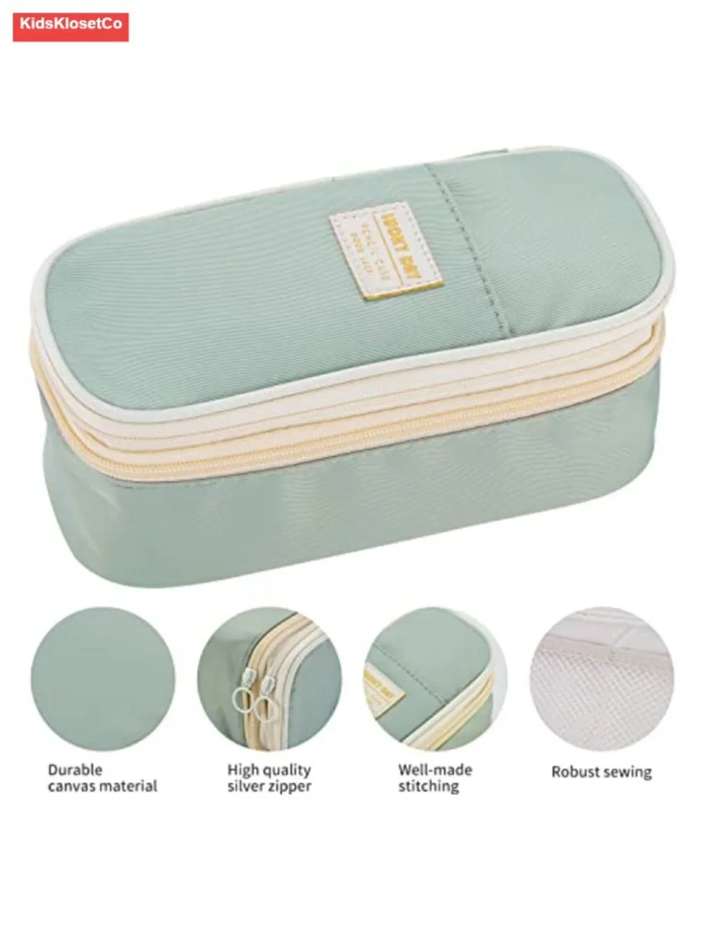 Large Capacity Pencil Case with Zipper Closure, Oxford Cloth, Durable, 7